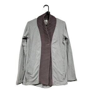 Lululemon Women’s Bliss Break Wrap Jacket Yoga Gray  French Terry Size 4